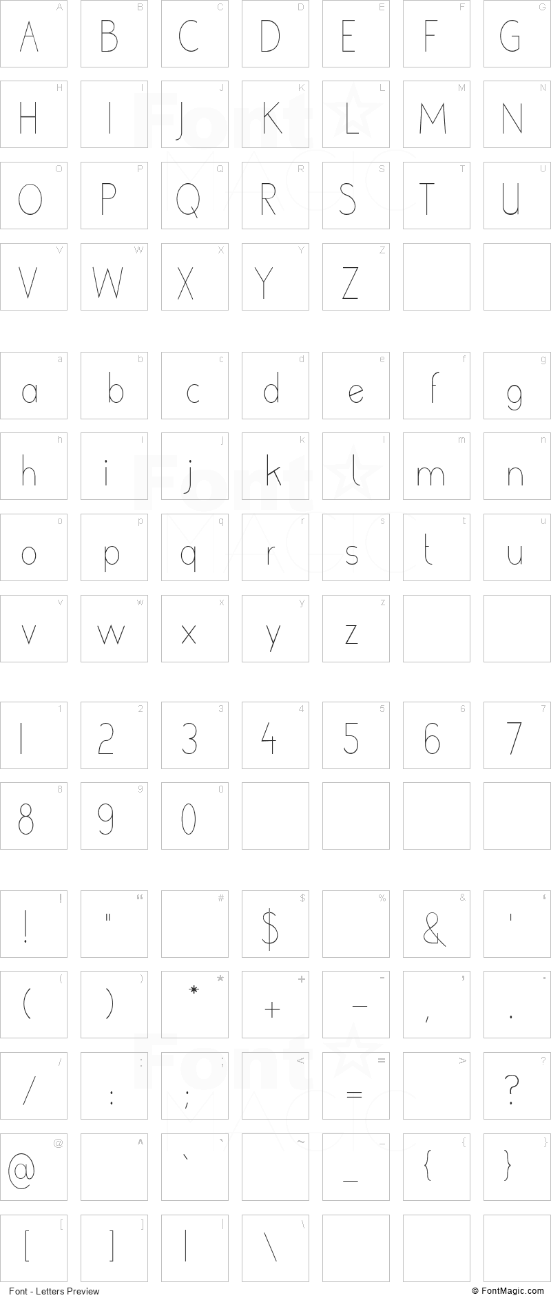 Poor Weekdays Font - All Latters Preview Chart